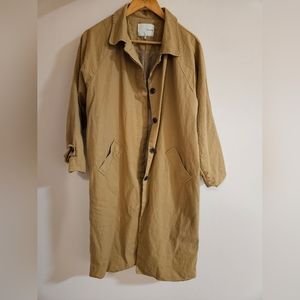 Oak and Fort Khaki Trench Coat Long